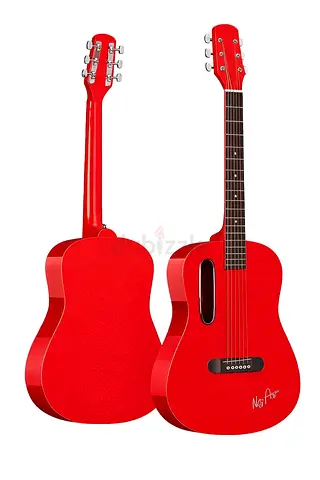 GS-X1 Signature Series - 36 Portable Lava Style GuitarAfrican Wood Body - Red