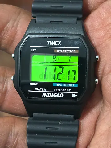 Timex T75961 Classics Digital Chronograph Black Strap Watch with Indiglo Night-Light