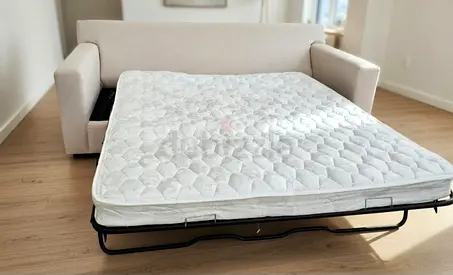 Cratebarrel three seater sofa bed with mattress