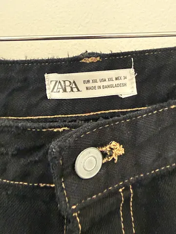 Zara black denim jeans super baggy