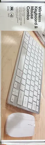 My white wireless keyboard and mouse combo — working, used