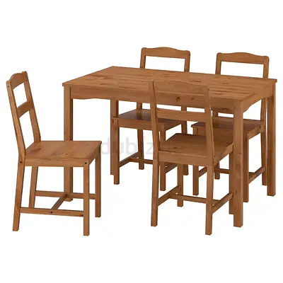 Top Selling IKEA Wooden 4-Seater Dining Table Set - Table + 4 Chairs