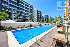 Furnished Studio | Balcony | Pool &amp; Downtown View | Azizi Riviera 25 Meydan One