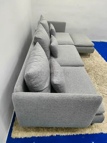Ikea Soderhamn light grey lshape sofa