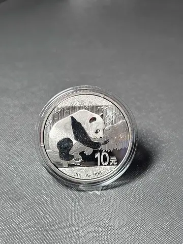 Chinese 10 Yuan Silver Panda Coin - Uncirculated in Capsule