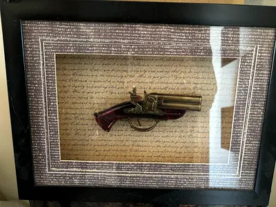 Framed Antique Gun Display