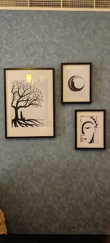 Set of 3 Zen  art prints frames ikea