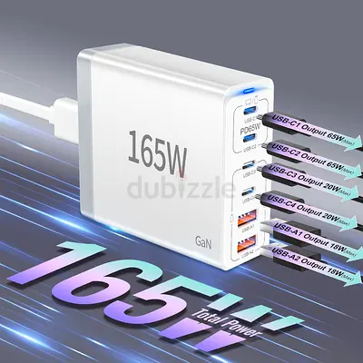 165W USB C Charger Block • 6 Port PD Fast Charging Station • ( FIX PRICE )