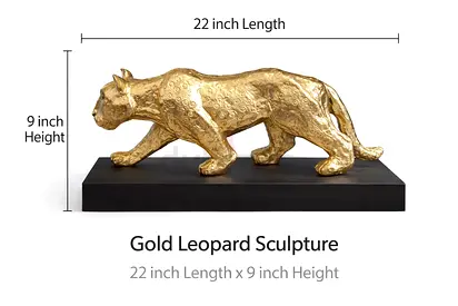 My gold leopard sculpture 22 x 9 in