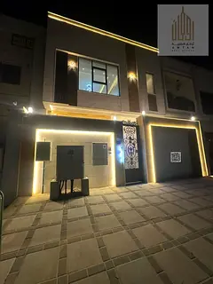 Villa for rent in Al Yasmin, distinctive design, ground floor, first floor, and roof, at an affordab