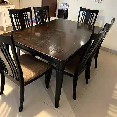 Home Center Dining Table With 6 Chairs