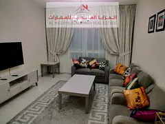 for rent monthly A fully furnished One-bedroom Two-bathroom apartment in Al Taawun 1