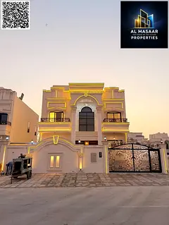 Luxurious classic design: A royal villa with a stone facade (ground floor + first floor + roof) in A
