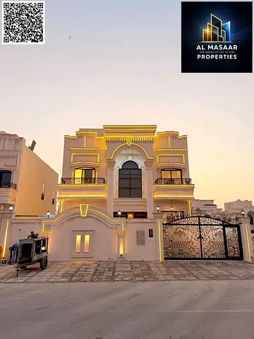 فخامة التصميم الكلاسيكي: فيلا ملكية واجهة حجر (أرضي + أول + رووف) في الحليو 2 6 غرف نوم "ماستر" بتشطيب VIP | السعر شامل كافة رسوم التسجيل والتملك