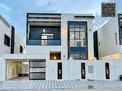 Villa for sale in Ajman, Al Zahia area, including registration fees. 5 master bedrooms, majlis, livi