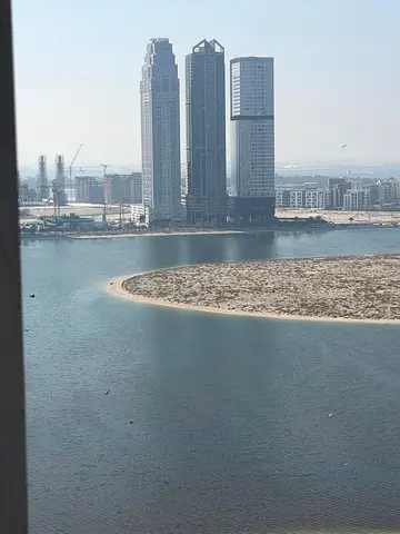 Sea view, one bedroom and living room with balcony, annual rent in Al Khan, stunning view with free parking, close to all services