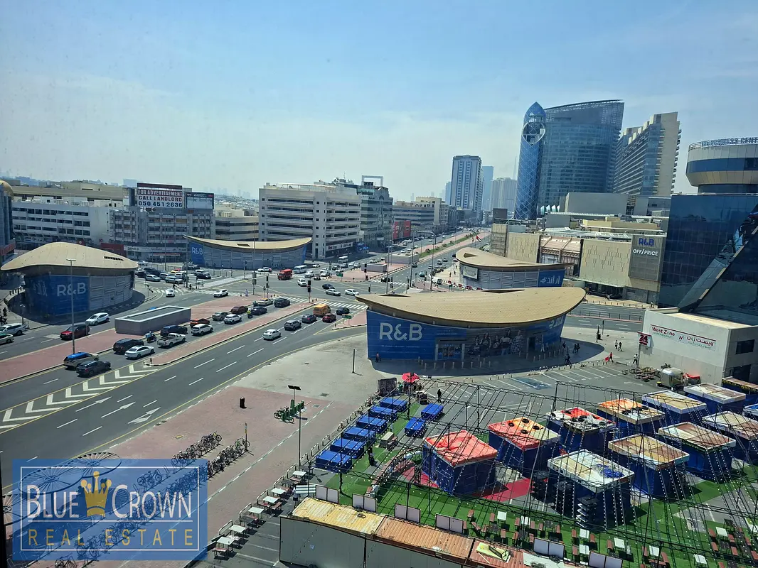 Chiller free studio with kitchen appliances front of burjman metro with parking
