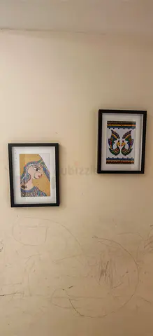Set of 2 ikea art frames with madhubani art prints