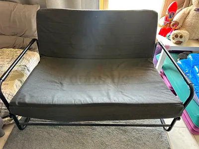 Black Futon Sofa only  — Metal Frame