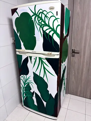 Custom-Painted Samsung 390L Double Door Fridge (Made in Korea) - Negotiable
