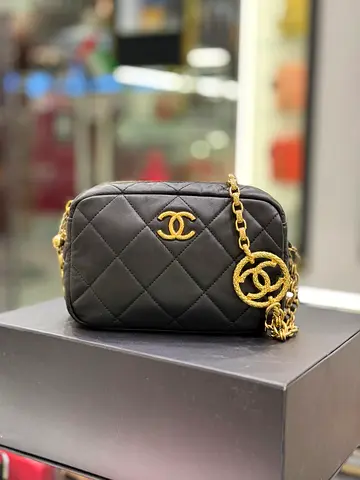 Chanel Coco Crush Black Quilted Leather Camera Bag (Authentic/New)