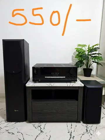 Premium Harman Kardon AVR 3550 5.1 Receiver + Infinity Alpha 30 Floorstander + Alpha Center Speaker