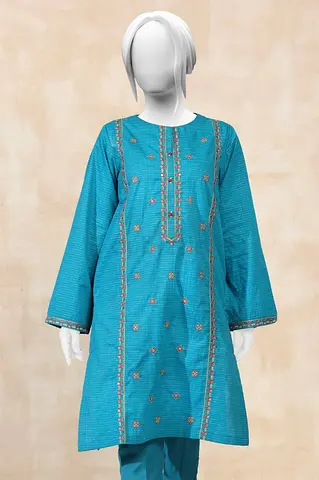 Brand New Teal embroidered womens kurta