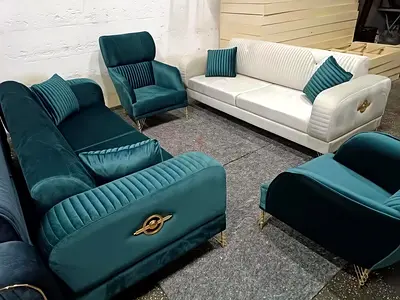 Modern Velour Sofa Set