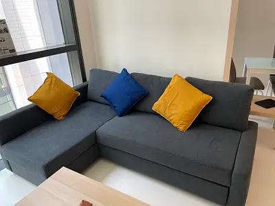 3-seat Sofabed with storage + 2 tabes