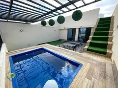 For sale 5BR townhouse with roof, pool in Al Zahia. Includes electricity, water, and AC. Bank financ