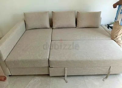 Ikea L Shape Sofa cum bed with big storage in L