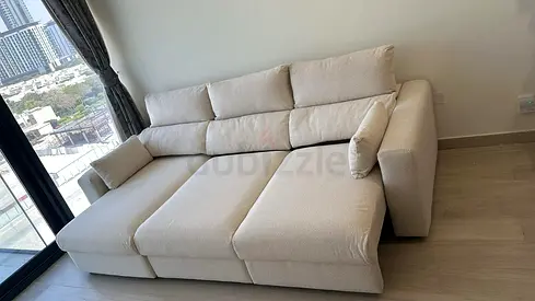 Almost New IKEA ESKILSTUNA L Shape Sofa Bed Beige Good condition
