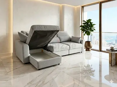Ikea eskilstuna L shape sofa under storage