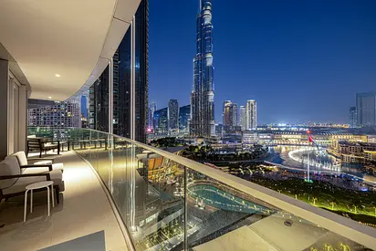The Best Burj Khalifa & Fountain View | Huge Terrace | Luxury Furnished