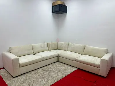 Pottery barn beige color corner sofa for sale