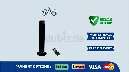 GGEROU Tower Fan with Remote 90° | New - Free Delivery | Warranty | FT36-A