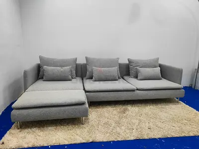 Ikea Soderhamn light grey lshape sofa