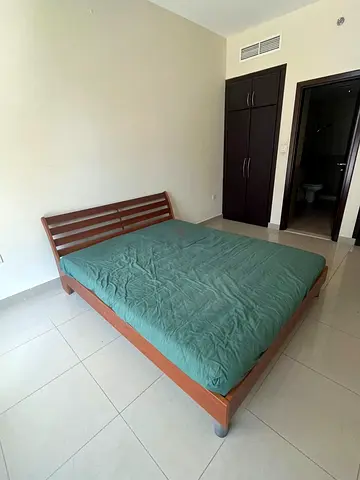 Wooden Bed Frame with Mattress