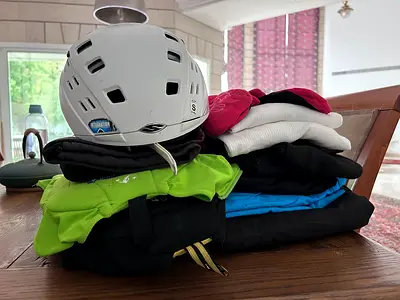 Skiing for boys. Set of clothes