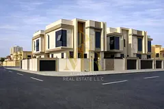 Villa in Al Rawda 1 area, corner plot on two streets, central air conditioning, 5 master bedrooms, f