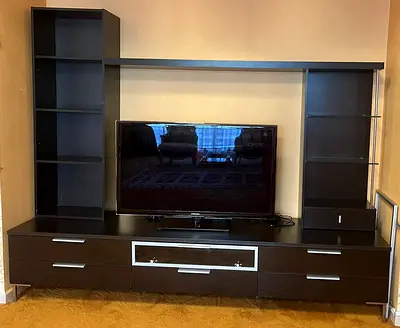Modern Entertainment Center with Shelves