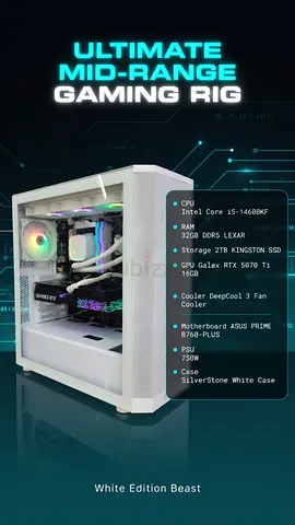 Gaming pc i5-14600KF,32 GB RAM,2 TB NVME, RTX 5070 Ti 16GB