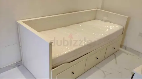 IKEA Hamnes daybed with 3 big storage drawers and 2 IKEA mattresses.