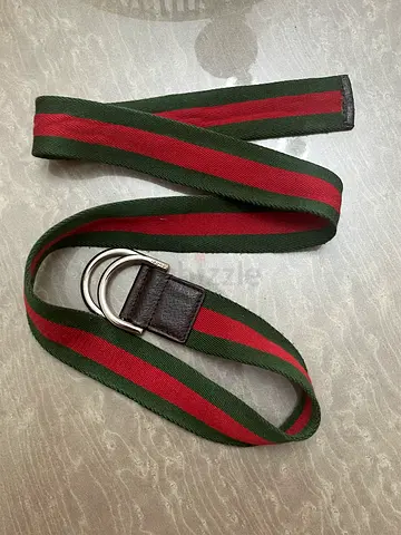 AUTHENTIC D-RING CLOTH GUCCI BELT FOR UNISEX.