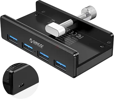 ORICO USB C Hub 4 Ports USB 3.1 Type C to USB 3.0 Hub Adapter, USB Splitter for Laptop, Mobile Phone