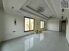 Luxury villa in Al Zahia with a roof terrace, 6 master bedrooms, modern design, and includes electri