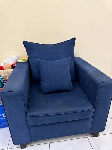 Comfortable Blue Armchair Sofa 3+2+1