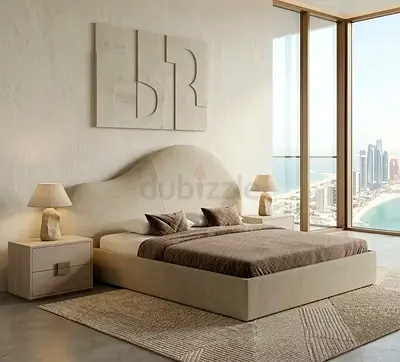 Sculpted headboard queen velvet bed