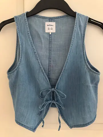 Light Blue Denim Vest size XS