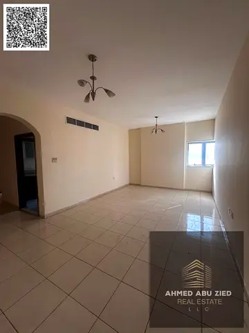 One bedroom and living room in Al Nuaimiya 1, near Gulf Tower Bridge. Clean, families only. Price: AED 29,000. Modern finishes. Prime and vibrant loca